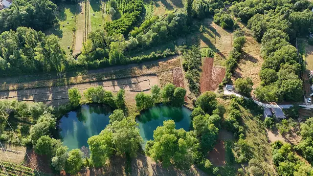 Two Eyes - the circular springs of the Vrljika river from above