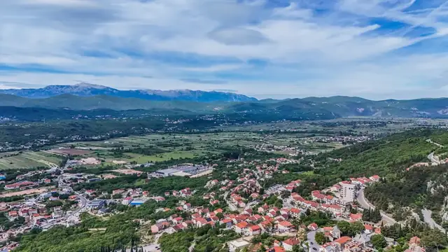 Imotski with Biokovo in the background