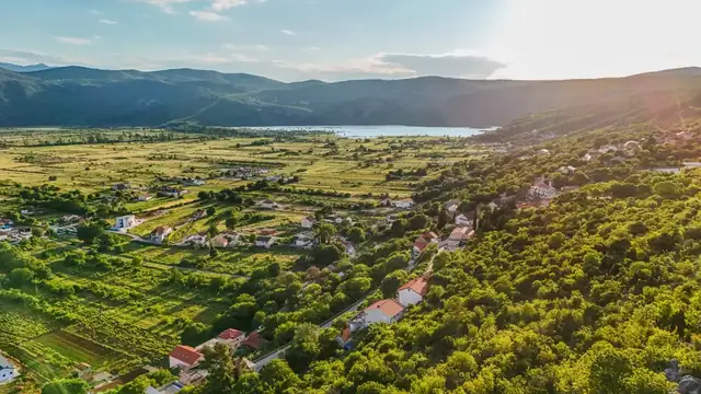 Lake and fields of the Imotski region